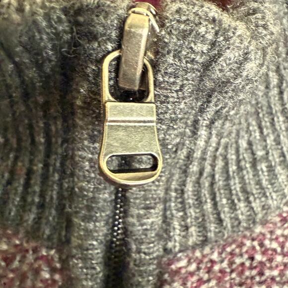 Jos A Bank Reserve Sweater Men Large Wool Modern knit preppy dark academia - Picture 9 of 12